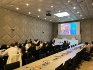 MIRD students attend a presentation by Communications Officer Ivy Zhang at the World Trade Organization