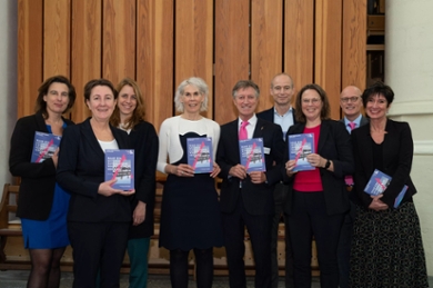 Onderzoekers van het consortium bij de startbijeenkomst op de Medical Delta Conference. Foto: Eelkje Colmjon