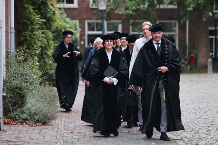 Het cortège voor haar oratie