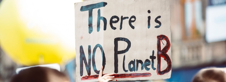 Protest sign reading 'There is no Planet B'