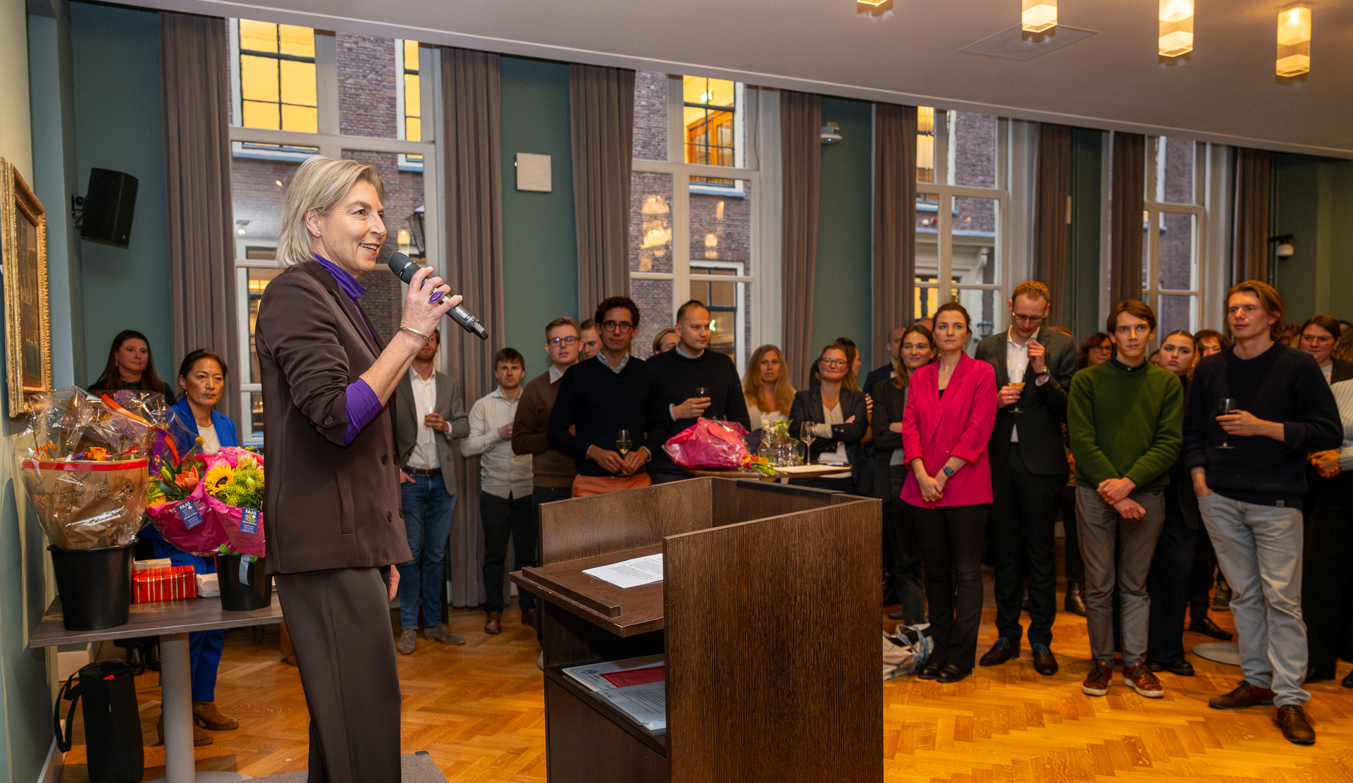 Decaan Suzan Stoter op de Nieuwjaarsreceptie