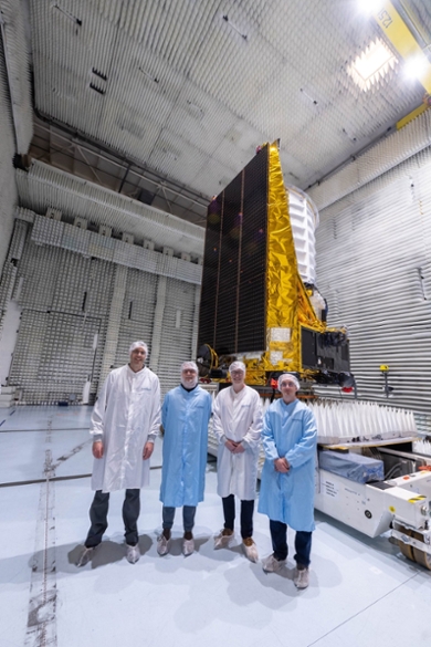 Henk Hoekstra with the Euclid spacecraft