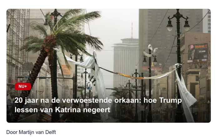 nu.nl article Hurricane Katrina