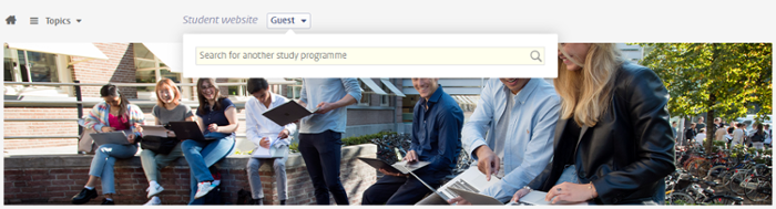Your study programme's photo on the homepage