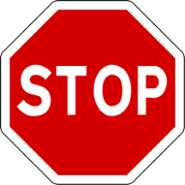 Traffic sign: 'Stop'
